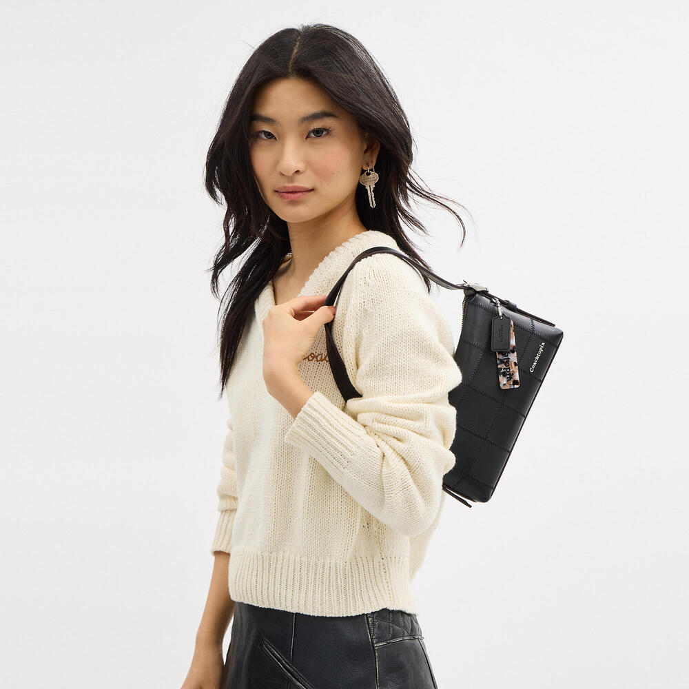 Coachtopia Alter/Ego Small Slouchy Shoulder Bag In Checkerboard Upcrafted Leath… - Picture 16 of 16